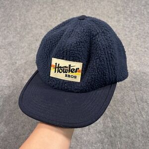 Howler Bros Brothers Navy Blue Fleece Electric Stripe Fleece Strapback Hat Men's
